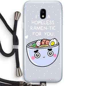 CaseCompany I'm A Hopeless Ramen-Tic For You: Samsung Galaxy J3 (2017) Transparant Hoesje met koord