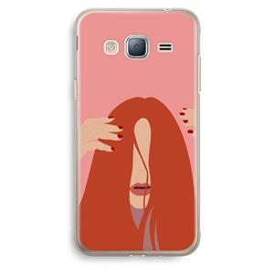 CaseCompany Woke up like this: Samsung Galaxy J3 (2016) Transparant Hoesje