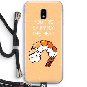 CaseCompany You're Shrimply The Best: Samsung Galaxy J3 (2017) Transparant Hoesje met koord