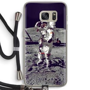 CaseCompany Spaceman: Samsung Galaxy S7 Transparant Hoesje met koord