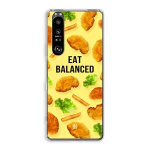 CaseCompany Eat Balanced: Sony Xperia 1 III Transparant Hoesje