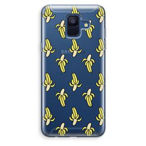 CaseCompany Bananas: Samsung Galaxy A6 (2018) Transparant Hoesje
