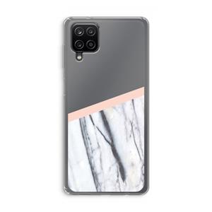 CaseCompany A touch of peach: Samsung Galaxy A12 Transparant Hoesje