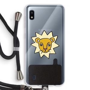 CaseCompany Kleine leeuw: Samsung Galaxy A10 Transparant Hoesje met koord
