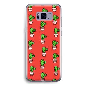 CaseCompany Mini cactus: Samsung Galaxy S8 Plus Transparant Hoesje