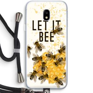 CaseCompany Let it bee: Samsung Galaxy J3 (2017) Transparant Hoesje met koord
