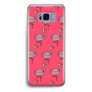 CaseCompany Flamingo: Samsung Galaxy S8 Plus Transparant Hoesje
