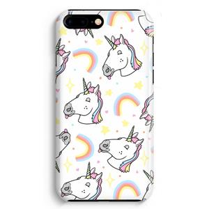 CaseCompany Rainbow Unicorn: iPhone 8 Plus Volledig Geprint Hoesje