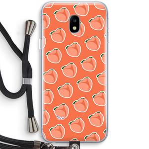 CaseCompany Just peachy: Samsung Galaxy J3 (2017) Transparant Hoesje met koord