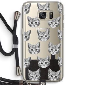 CaseCompany Kitten: Samsung Galaxy S7 Transparant Hoesje met koord