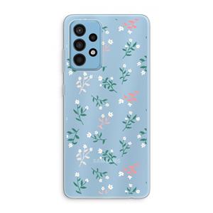 CaseCompany Small white flowers: Samsung Galaxy A52 Transparant Hoesje