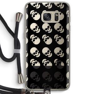 CaseCompany Musketon Skulls: Samsung Galaxy S7 Transparant Hoesje met koord