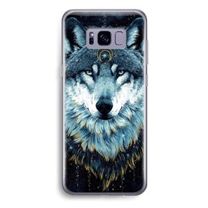 CaseCompany Darkness Wolf: Samsung Galaxy S8 Plus Transparant Hoesje