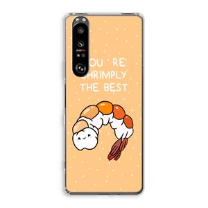 CaseCompany You're Shrimply The Best: Sony Xperia 1 III Transparant Hoesje