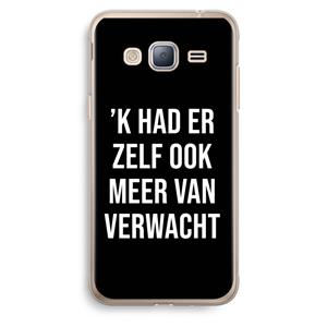 CaseCompany Meer verwacht - Zwart: Samsung Galaxy J3 (2016) Transparant Hoesje