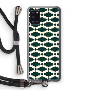 CaseCompany Moroccan tiles: Samsung Galaxy A31 Transparant Hoesje met koord