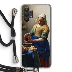 CaseCompany The Milkmaid: Samsung Galaxy A32 5G Transparant Hoesje met koord