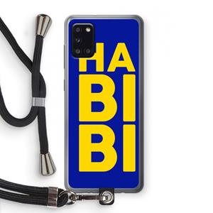 CaseCompany Habibi Blue: Samsung Galaxy A31 Transparant Hoesje met koord