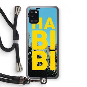 CaseCompany Habibi Majorelle : Samsung Galaxy A31 Transparant Hoesje met koord