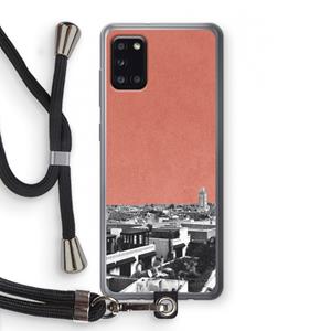 CaseCompany Marrakech Skyline : Samsung Galaxy A31 Transparant Hoesje met koord