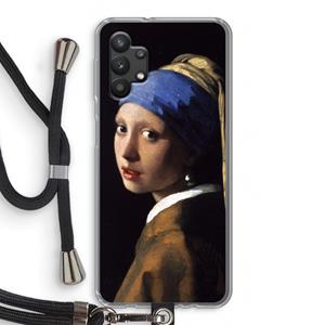 CaseCompany The Pearl Earring: Samsung Galaxy A32 5G Transparant Hoesje met koord