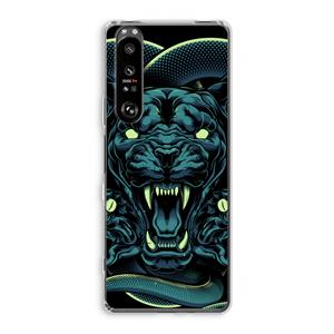 CaseCompany Cougar and Vipers: Sony Xperia 1 III Transparant Hoesje