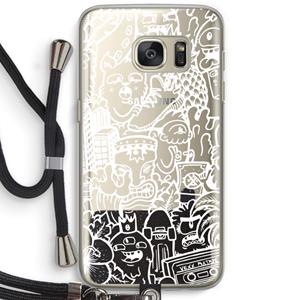 CaseCompany Vexx Mixtape #2: Samsung Galaxy S7 Transparant Hoesje met koord