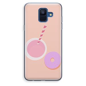 CaseCompany Donut: Samsung Galaxy A6 (2018) Transparant Hoesje