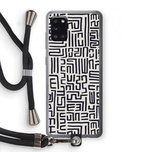 CaseCompany Moroccan Print: Samsung Galaxy A31 Transparant Hoesje met koord