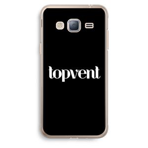 CaseCompany Topvent Zwart: Samsung Galaxy J3 (2016) Transparant Hoesje