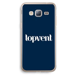 CaseCompany Topvent Navy: Samsung Galaxy J3 (2016) Transparant Hoesje