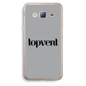CaseCompany Topvent Grijs Zwart: Samsung Galaxy J3 (2016) Transparant Hoesje