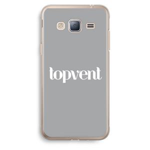 CaseCompany Topvent Grijs Wit: Samsung Galaxy J3 (2016) Transparant Hoesje