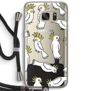 CaseCompany Papegaai: Samsung Galaxy S7 Transparant Hoesje met koord