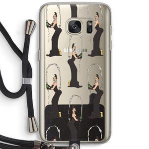 CaseCompany Pop Some Kim: Samsung Galaxy S7 Transparant Hoesje met koord
