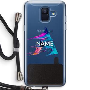 CaseCompany Abstract Spectrum: Samsung Galaxy A6 (2018) Transparant Hoesje met koord
