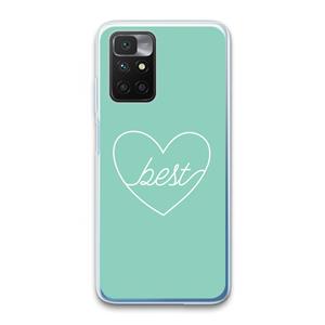 CaseCompany Best heart pastel: Xiaomi Redmi 10 Transparant Hoesje