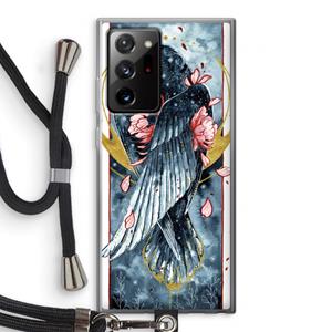 CaseCompany Golden Raven: Samsung Galaxy Note 20 Ultra / Note 20 Ultra 5G Transparant Hoesje met koord