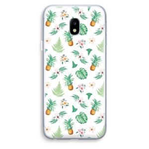 CaseCompany Ananas bladeren: Samsung Galaxy J3 (2017) Transparant Hoesje