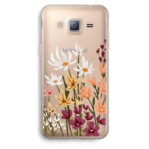 CaseCompany Painted wildflowers: Samsung Galaxy J3 (2016) Transparant Hoesje