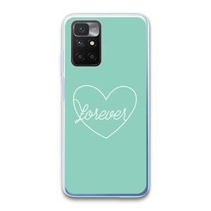 CaseCompany Forever heart pastel: Xiaomi Redmi 10 Transparant Hoesje