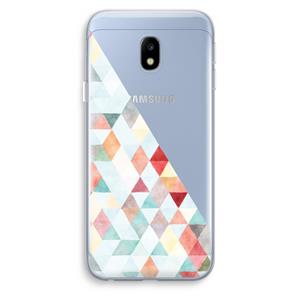 CaseCompany Gekleurde driehoekjes pastel: Samsung Galaxy J3 (2017) Transparant Hoesje