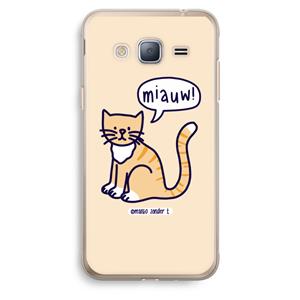 CaseCompany Miauw: Samsung Galaxy J3 (2016) Transparant Hoesje