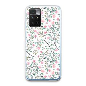 CaseCompany Sierlijke bloemen: Xiaomi Redmi 10 Transparant Hoesje