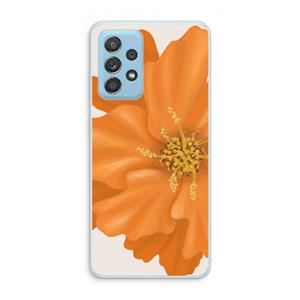 CaseCompany Orange Ellila flower: Samsung Galaxy A73 Transparant Hoesje