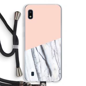 CaseCompany A touch of peach: Samsung Galaxy A10 Transparant Hoesje met koord