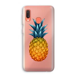CaseCompany Grote ananas: Samsung Galaxy A20e Transparant Hoesje