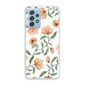 CaseCompany Peachy flowers: Samsung Galaxy A73 Transparant Hoesje