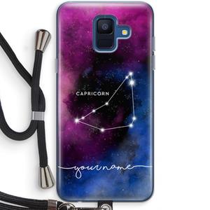 CaseCompany Sterrenbeeld - Donker: Samsung Galaxy A6 (2018) Transparant Hoesje met koord