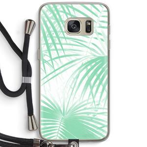 CaseCompany Palmbladeren: Samsung Galaxy S7 Transparant Hoesje met koord